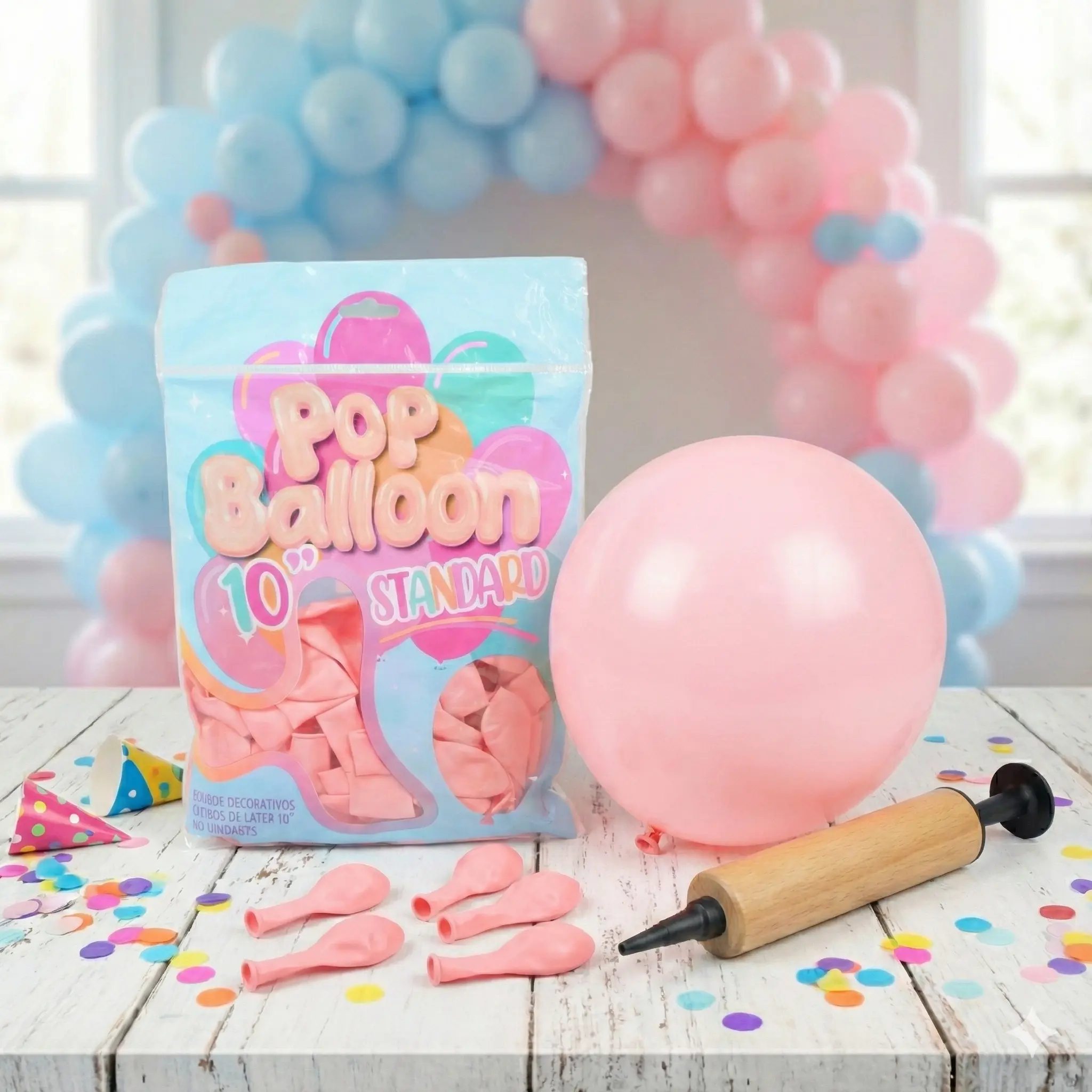 Globos pop baloon rosa bebé10"