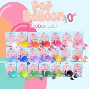 Globos pop Balloon 10" x 50 unidades
