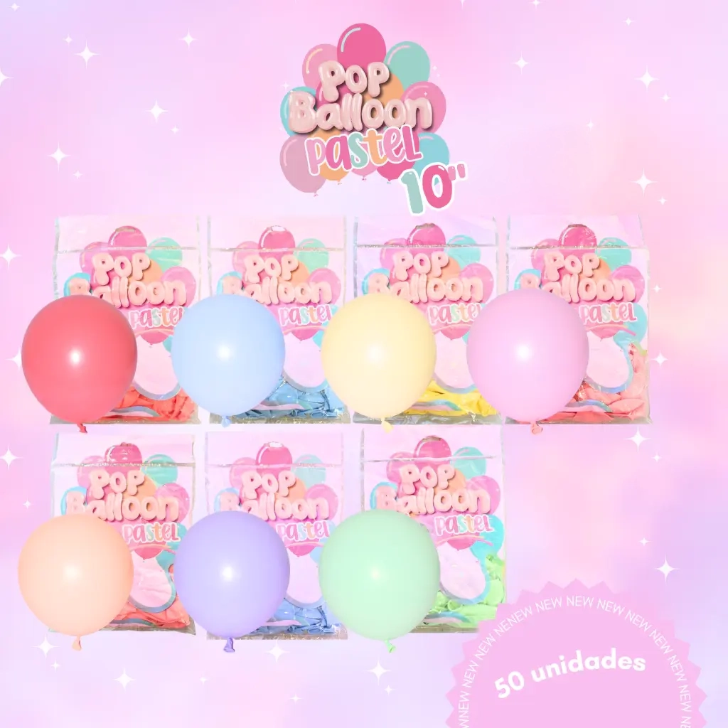 pop balloon pastel 10"